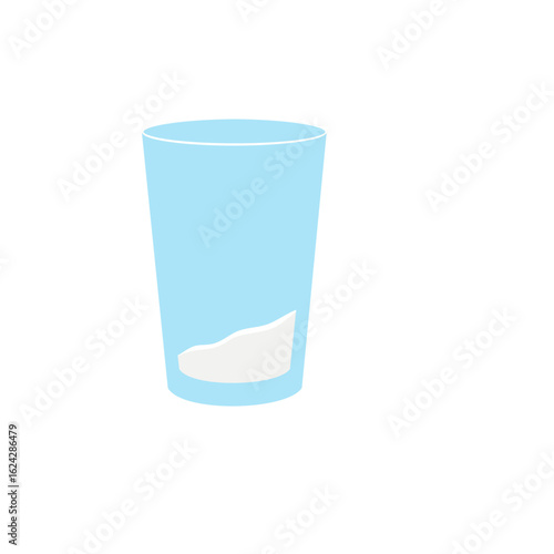 Milk in a glass vector illustration 