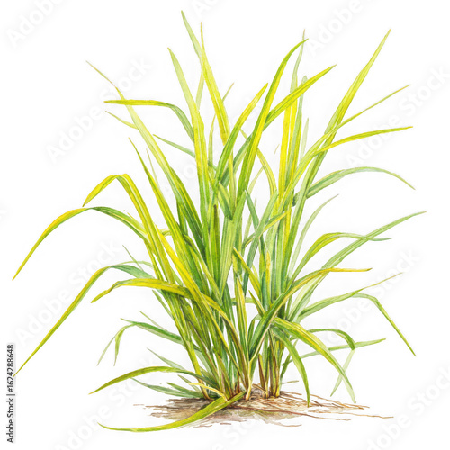 Lemon Grass, on white background