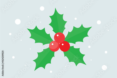 watercolor holly wallpaper featuring soft green le (1).eps