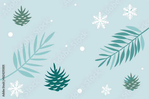 watercolor wallpaper with flowing pine branches  p (1).eps