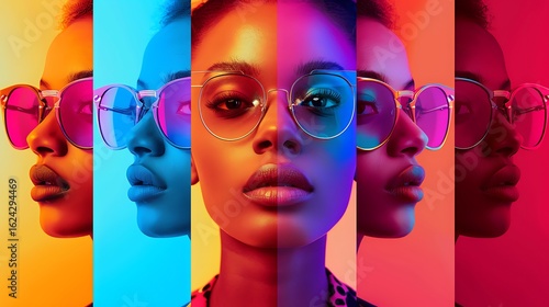 Duotone gradient preset pack for Photoshop, designed to create striking two-tone effects with smooth transitions. The gradients are displayed on various images, showing their ability to add 