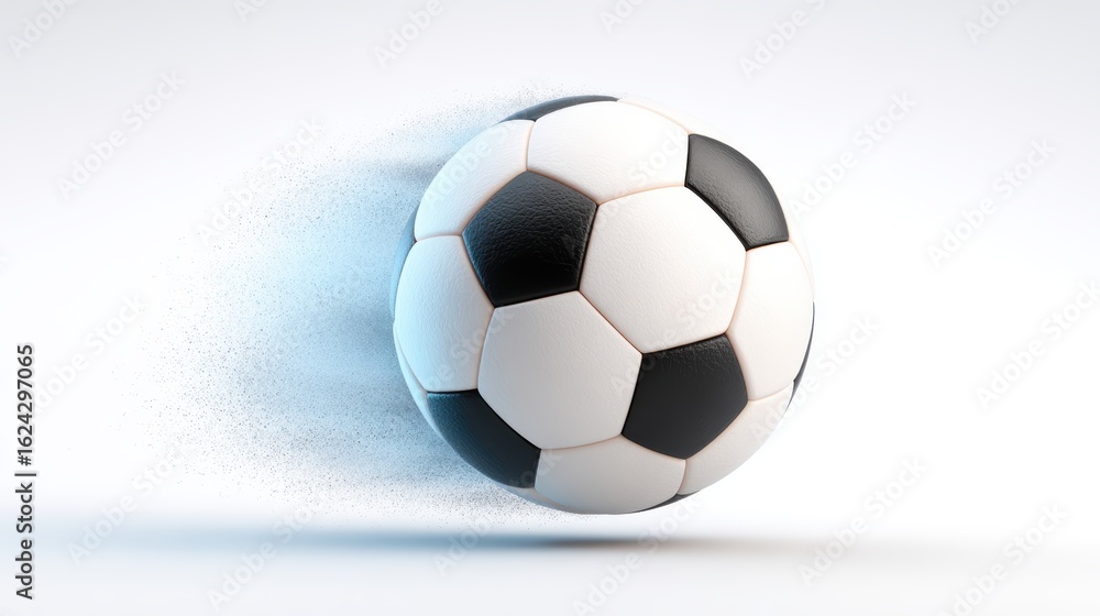 Naklejka premium Soccer Ball Explosion: Football, Game, Abstract Art