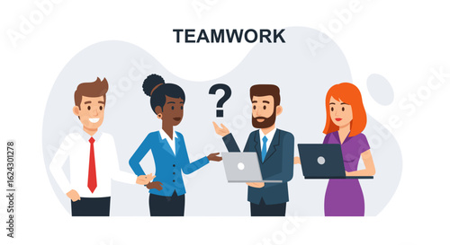 Diverse business team brainstorming solutions. Perfect for websites, presentations, and marketing materials.