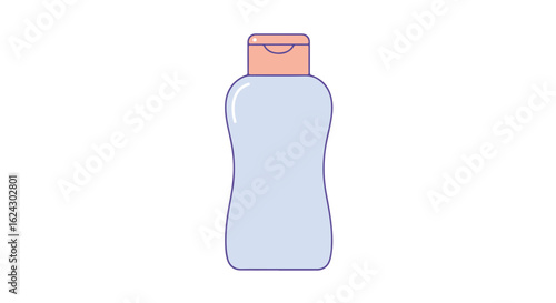 Lotion bottle on white background. Isolated for personal care or mockup use