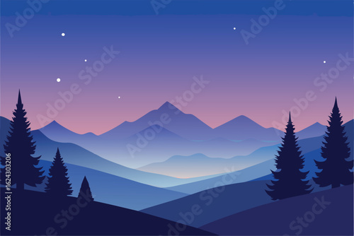 winter twilight background with silhouetted christ.eps