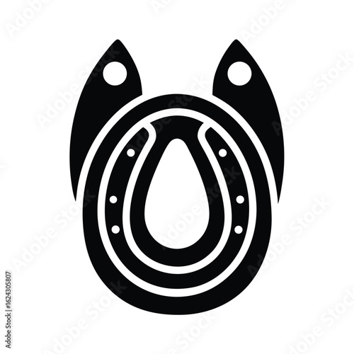 Hoof Print Outline Vector Illustration