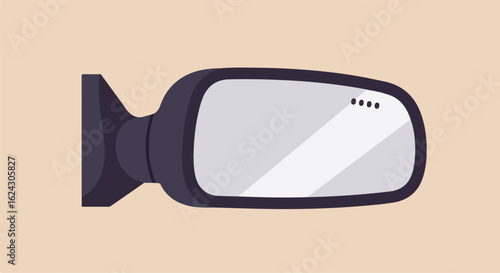 Side car mirror illustration isolated for auto repair. Graphic illustration