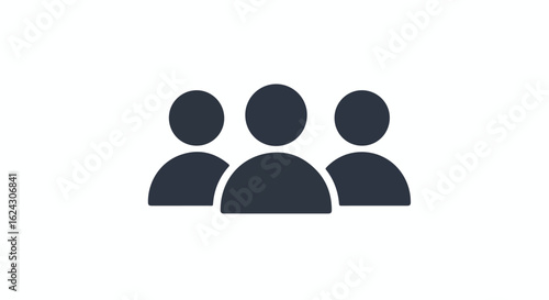Simple illustration of group icon on plain background to represent teamwork