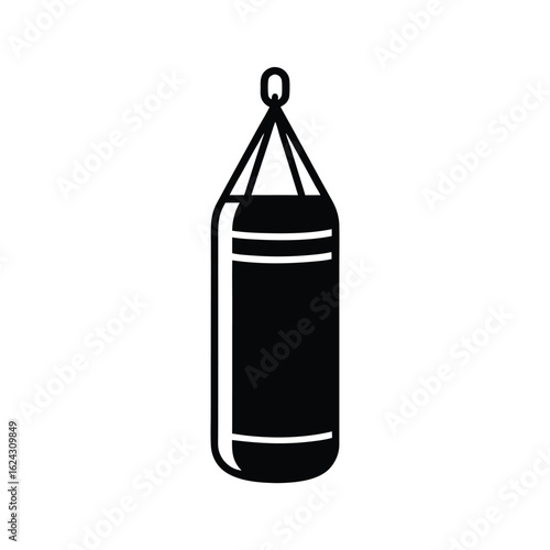 Punching Bag Outline Vector Illustration