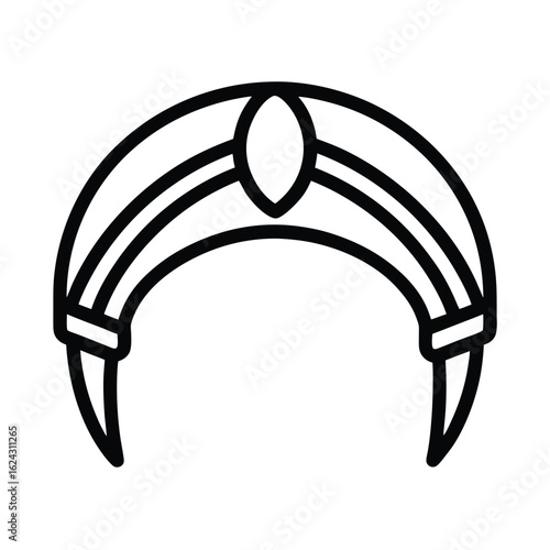 Headband Outline Vector Illustration