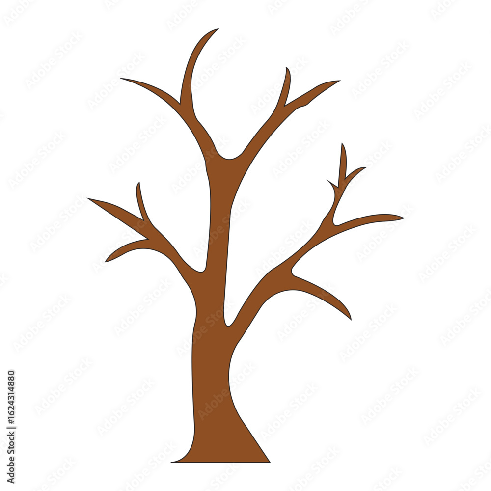Fototapeta premium Simple Tree Trunk Illustration