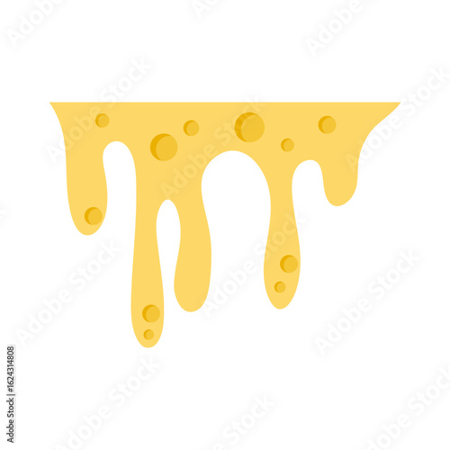 Flowing Melted cheese vector illustration 
