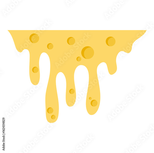 Flowing Melted cheese vector illustration 