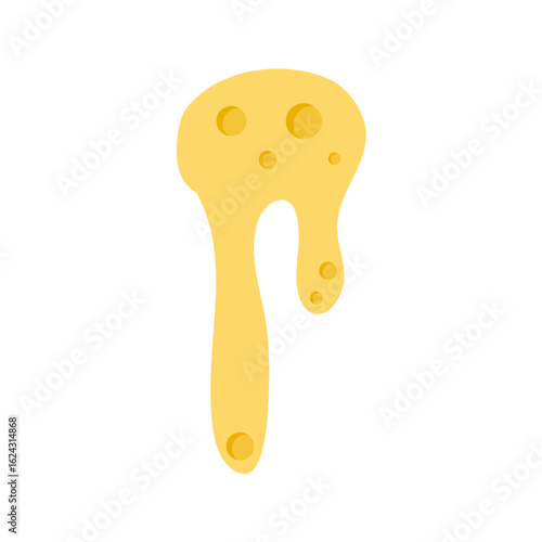 Flowing Melted cheese vector illustration 