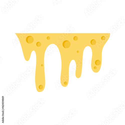 Flowing Melted cheese vector illustration 