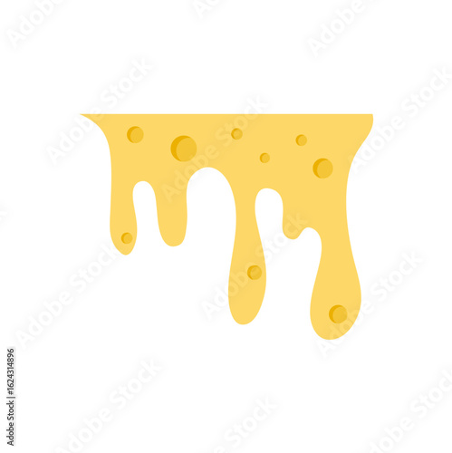 Flowing Melted cheese vector illustration 