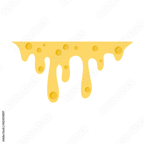 Flowing Melted cheese vector illustration 
