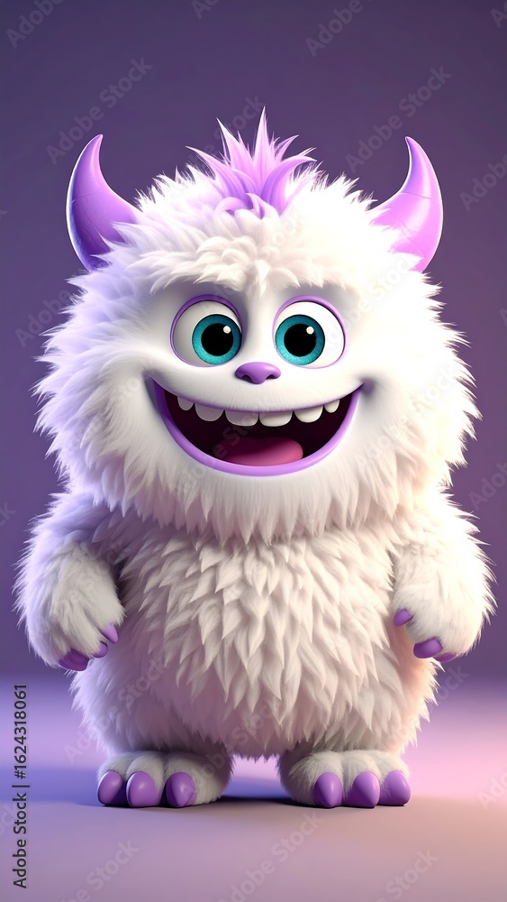 Cartoon fluffy monster Cartoon fluffy monster