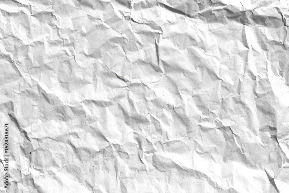 Fototapeta premium Crumpled white paper texture (16)
