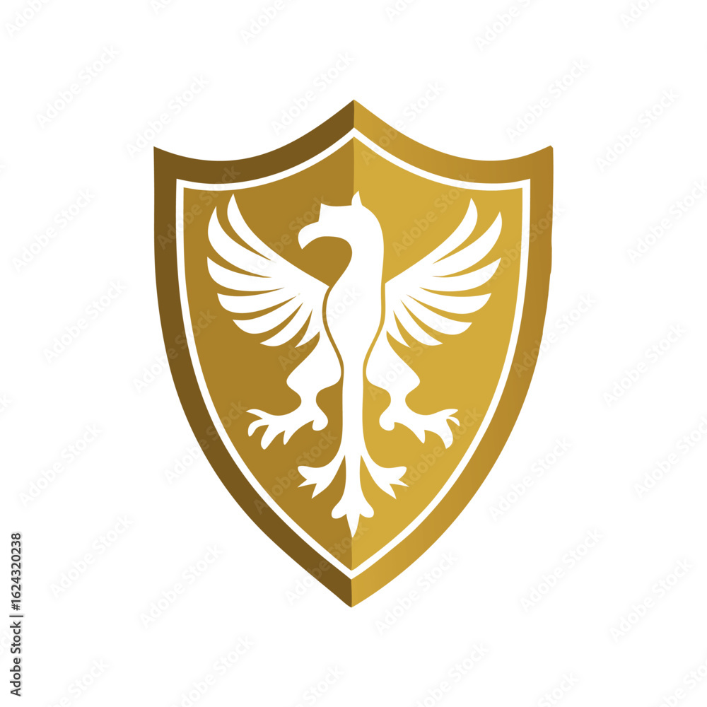 Fototapeta premium Golden heraldic symbol 