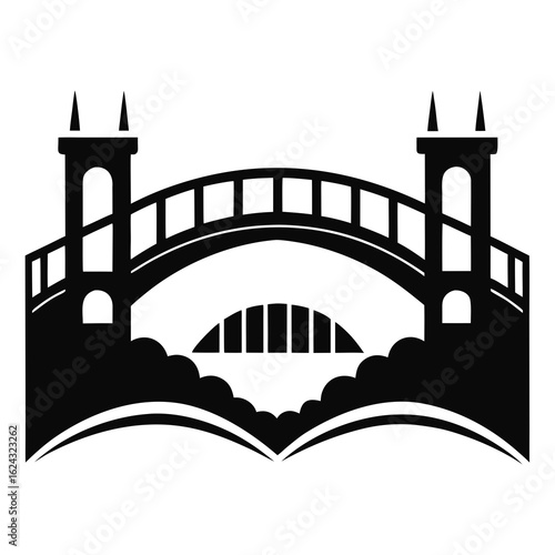 River Bridge Silhouette Scene