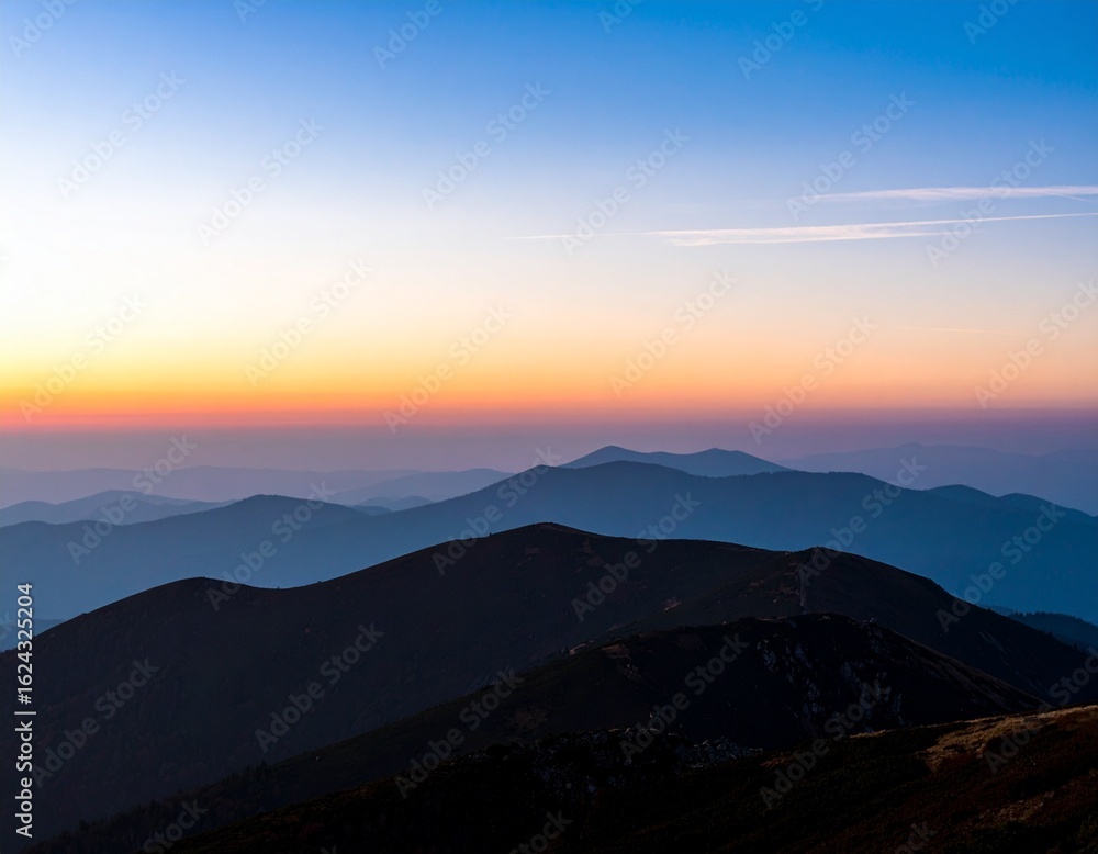 mountain range over sun rise mountain range over sun rise