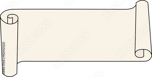 empty scroll paper frame background vector