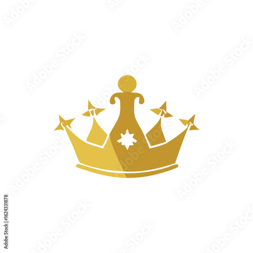 Golden heraldic symbol 