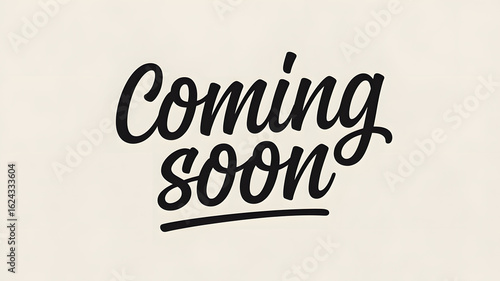 Exciting new announcement coming soon create anticipation with this stylish typographic phrase