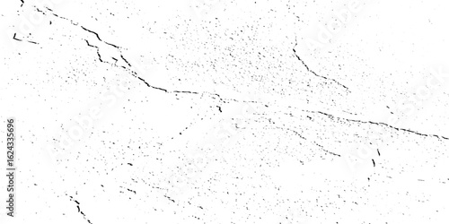 White, black grunge dust wall of cracked and scratch concrete texture background. distress overly texture. vector transparent background of crack, lines. pattern of crack, scratch rusty wall texture.