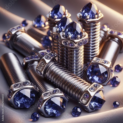 TanzaniteStudded Frame Bolts