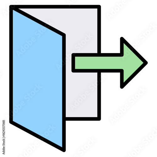Leave lineal color icon