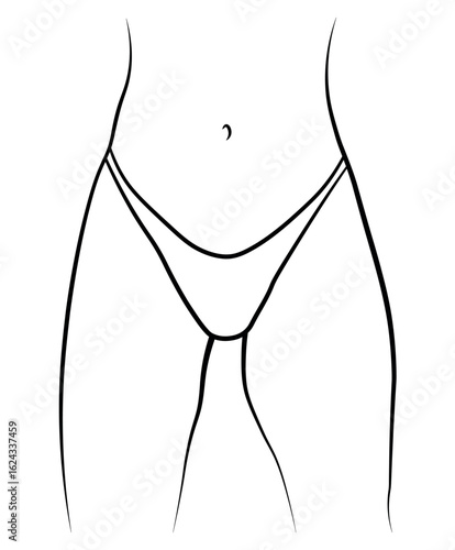 woman bikini panties swimsuit belly legs