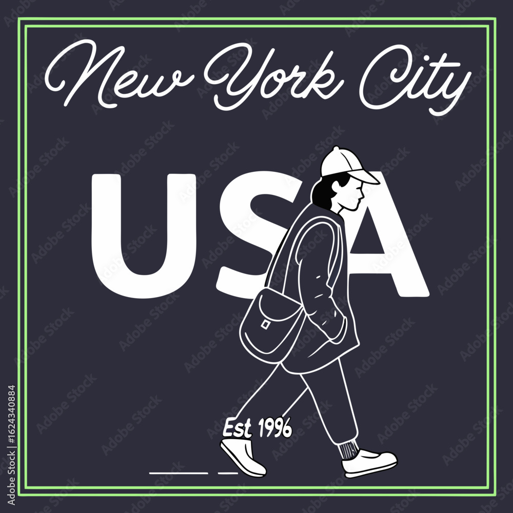 Obraz premium Cartoon illustration of a vintage fashion woman in retro style sketch design