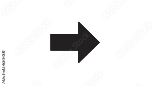 Free Download Right facing arrow sign in solid black silhouette - GFXLoad