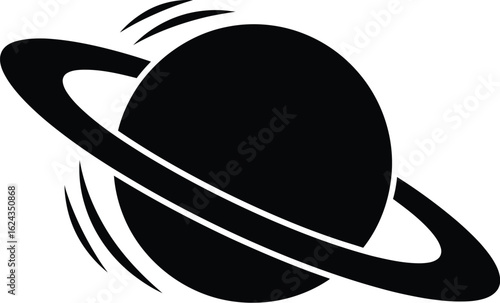 Illustration of saturn with its prominent rings, a gas giant in our solar system, representing space exploration and astronomical study