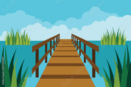 elevated boardwalk across wetlands and marsh   (1).eps