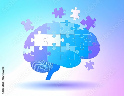 Brain with Memory Loss Concept