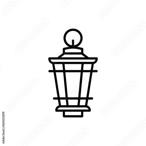 Classic outdoor lantern with clean lines and a simple elegant design