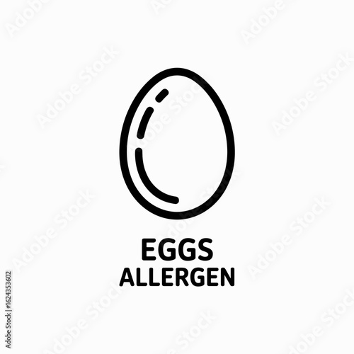 Minimal Vector Icon for Eggs Allergen Labeling