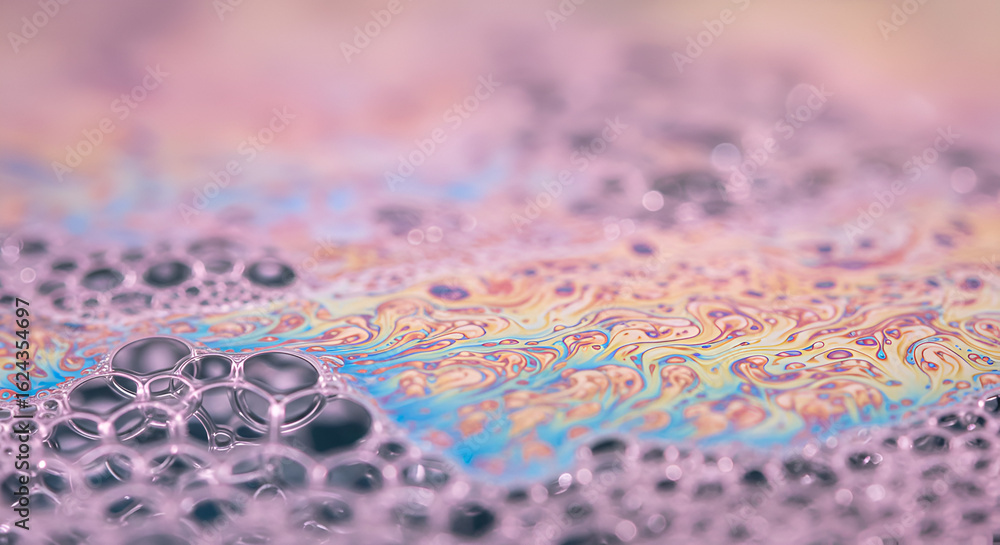 Obraz premium Abstract soap bubble patterns
