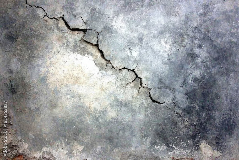 Obraz premium Cracked gray concrete surface (3)