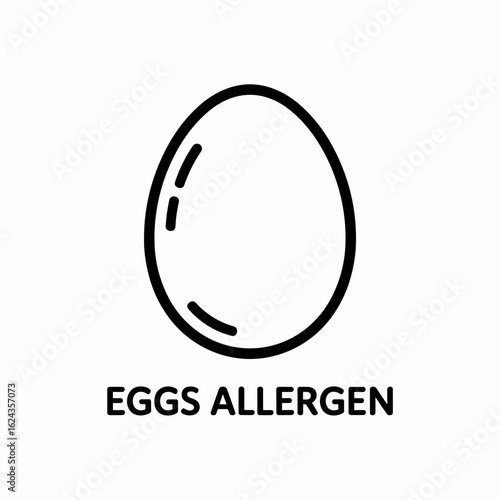 Minimal Vector Icon for Eggs Allergen Labeling