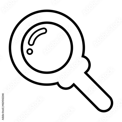 検索・調査の虫眼鏡アイコン｜Magnifying Glass Line Icon – Search & Zoom Symbol
