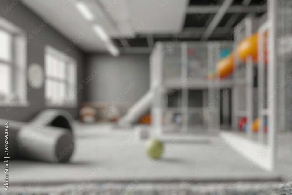 Naklejka premium Abstract blur indoor children's playground