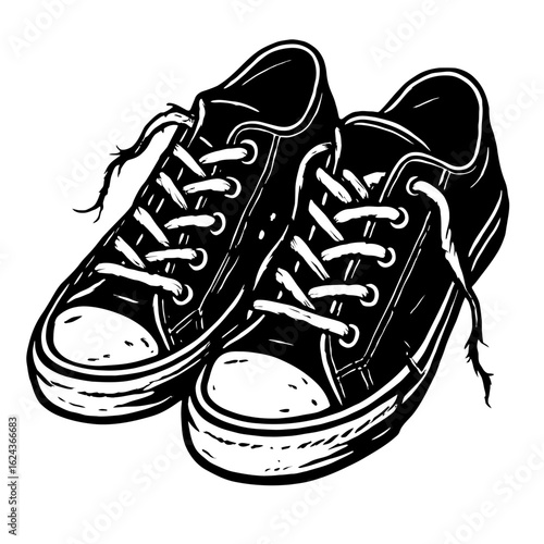 Classic casual shoes with untied laces for lifestyle and fashion