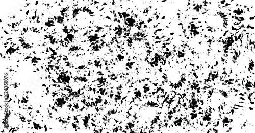 Wallpaper Mural Seamless abstract black and white floral pattern with a grunge ink texture and a vintage plant illustration silhouette border Torontodigital.ca