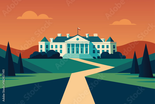 historic presidential estate in perspective view   (1).eps