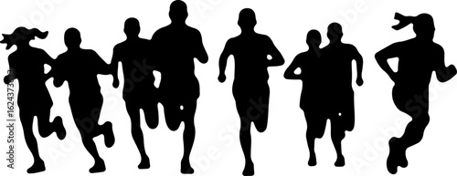 Dinosaur Silhouettes in Various Prehistoric Poses