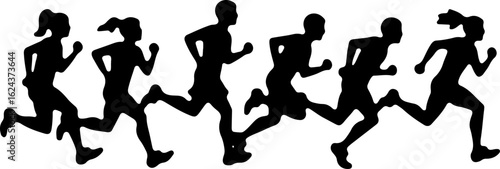 Dinosaur Silhouettes in Various Prehistoric Poses